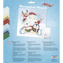Moosgummi Mosaik "Glitter" Santas Schlitten (21)