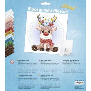 Moosgummi Mosaik "Glitter" Rentier (20)