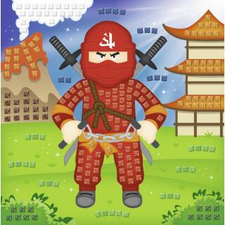 Moosgummi Mosaik "Glitter" Ninja (10)