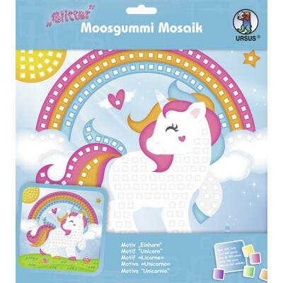 Moosgummi Mosaik "Glitter" Einhorn (11)