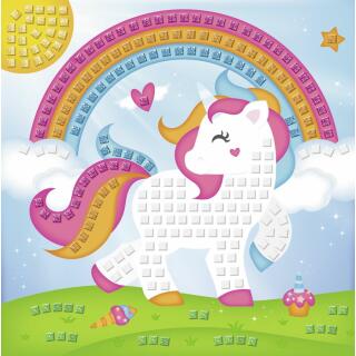 Moosgummi Mosaik "Glitter" Einhorn (11)