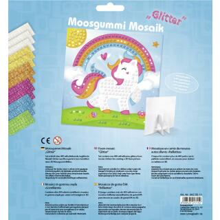 Moosgummi Mosaik "Glitter" Einhorn (11)