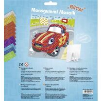 Moosgummi Mosaik "Glitter" Rennwagen (07)