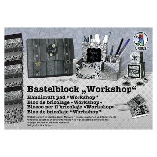 Bastelblock "Workshop"  18 Blatt  24 x 34 cm