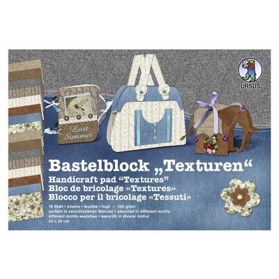 Bastelblock "Texturen"  18 Blatt  24 x 34 cm