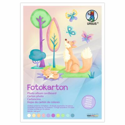 Bastelblock Fotokarton  pastell DIN A4 10 Blatt