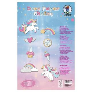 Deco Paper Chains "Einhorn" Bastelset Hängedekoration