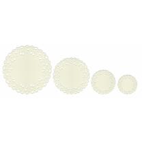 Paper Doilies "Herzen"elfenbein