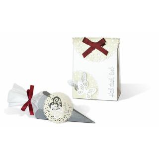 Paper Doilies "Herzen"elfenbein