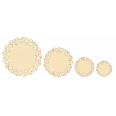 Paper Doilies "Herzblatt" apricot