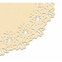 Paper Doilies "Herzblatt" apricot