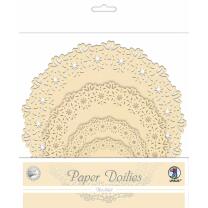 Paper Doilies "Herzblatt" apricot
