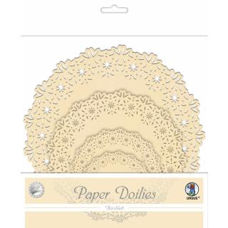 Paper Doilies "Herzblatt" apricot