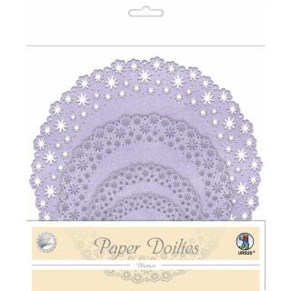 Paper Doilies "Blumen" lavendel
