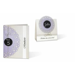 Paper Doilies "Blumen" lavendel