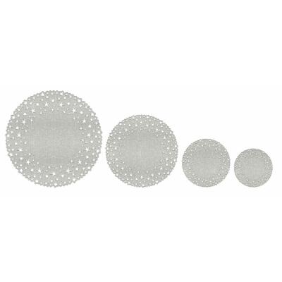 Paper Doilies "Sterne" silber