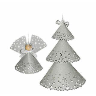 Paper Doilies "Sterne" silber