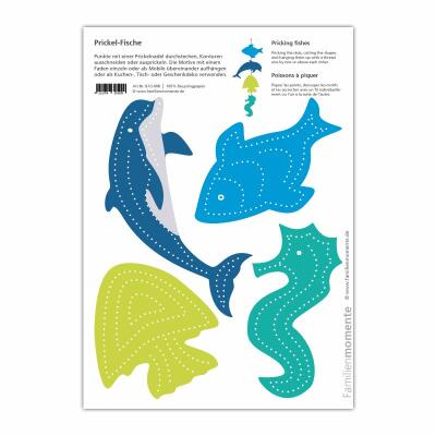 Bastelbogen Prickel-Fische