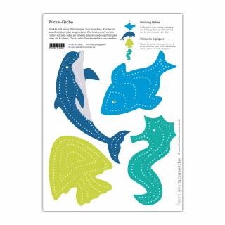 Bastelbogen Prickel-Fische