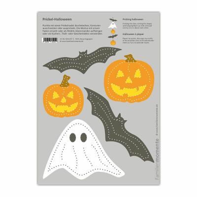 Bastelbogen Prickel-Halloween