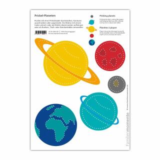Bastelbogen Prickel-Planeten