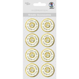 Ursus Kreativ Accessoires Wir feiern meine Konfirmation gold, 8 Stück  (328)