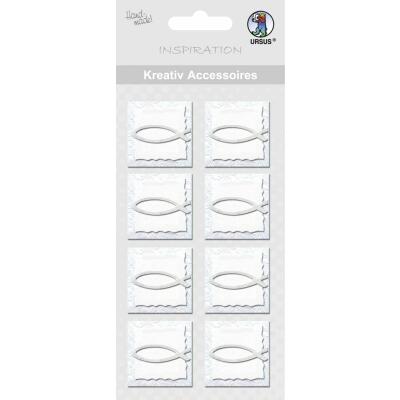 Ursus Kreativ Accessoires - Fisch -  silber, 8 Stück  (141)