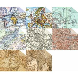 Fotokarton "Maps" 22,7 x 32,7 cm Auswahl