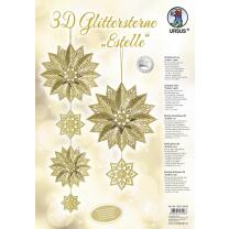 Ursus 3D Glittersterne "Estelle" gold