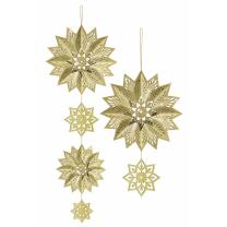 Ursus 3D Glittersterne "Estelle" gold