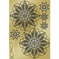 Ursus 3D Glittersterne "Estelle" gold