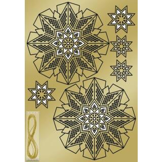 Ursus 3D Glittersterne "Estelle" gold