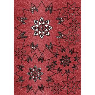 Ursus 3D Glittersterne "Estelle" rot