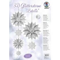 Ursus 3D Glittersterne "Estelle" silber