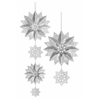 Ursus 3D Glittersterne "Estelle" silber