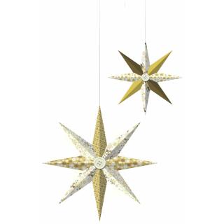 Paper Stars "Golden Charm" - Bastelset für 6 Sterne