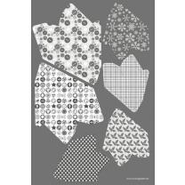 Paper Stars "Silver Charm" - Bastelset für 6 Sterne