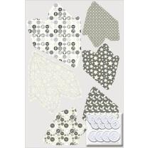 Paper Stars "Silver Charm" - Bastelset für 6 Sterne
