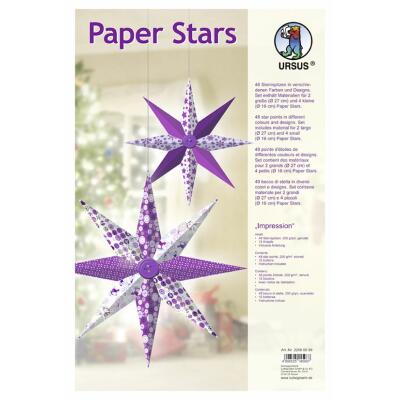 Paper Stars "Impression" - Bastelset für 6 Sterne