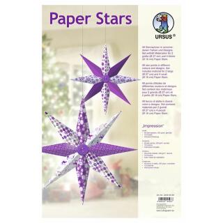 Paper Stars "Impression" - Bastelset für 6 Sterne