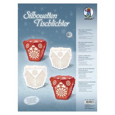 Bastelset Silhouetten - Tischlichter "Schneeflocke"