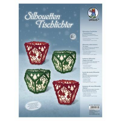 Bastelset Silhouetten - Tischlichter "Tannenbäume"