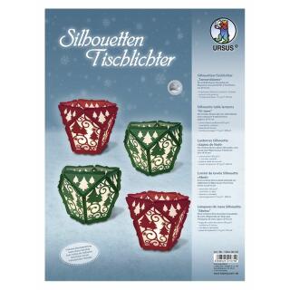 Bastelset Silhouetten - Tischlichter "Tannenbäume"
