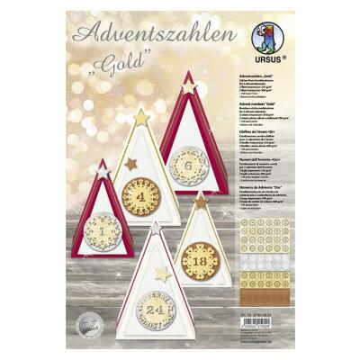 Adventszahlen "Gold"