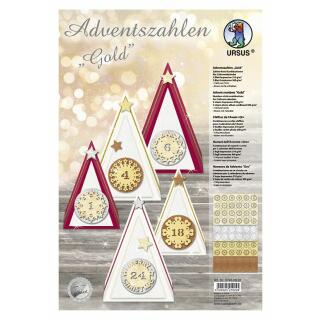 Adventszahlen "Gold"
