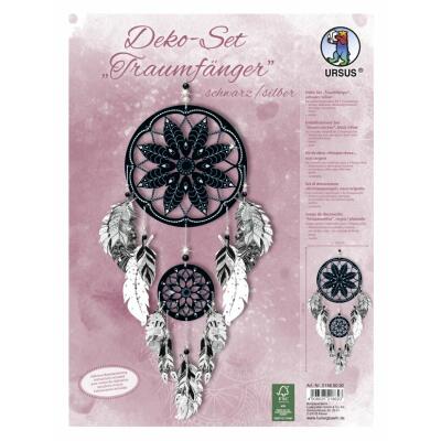 Deko-Set "Traumfänger" schwarz/silber