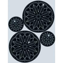 Deko-Set "Traumfänger" schwarz/silber
