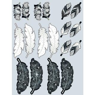 Deko-Set "Traumfänger" schwarz/silber