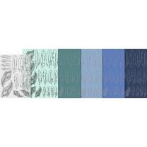Deko-Set "Federn" Indigo