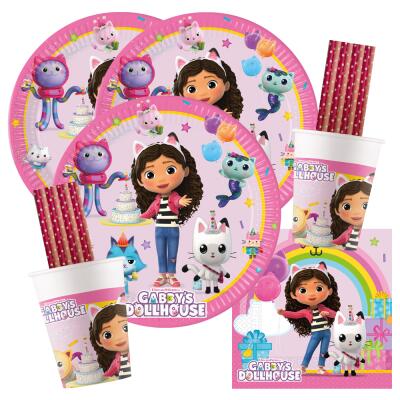 Gabbys Dollhouse - 68-teiliges Party-Set für 16 Kinder